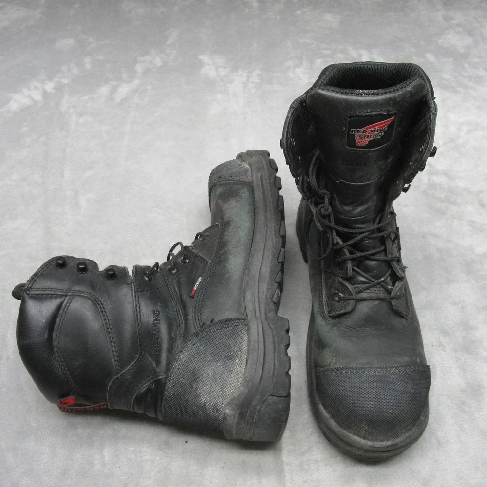 Red Wing Mens 11D Boots‎ Black King Toe 3512 Leather Waterproof Safety Toe Work